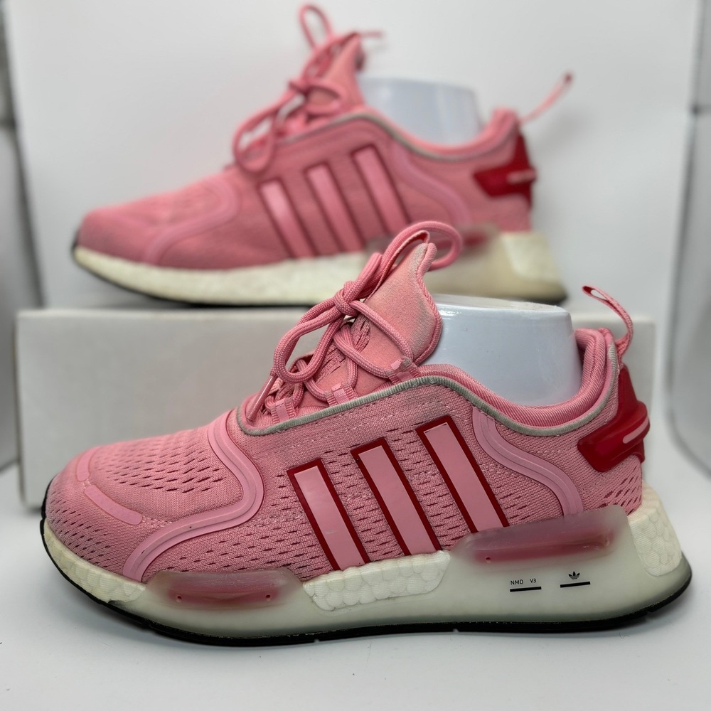 Adidas NMD_V3‎ Parley Womens Sneakers Pink Red Boost Running Shoes Size 5
